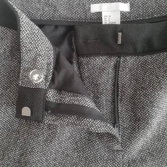 H&M Tweed Ankle Pants with black trim Size 6 - Picture 5 of 10